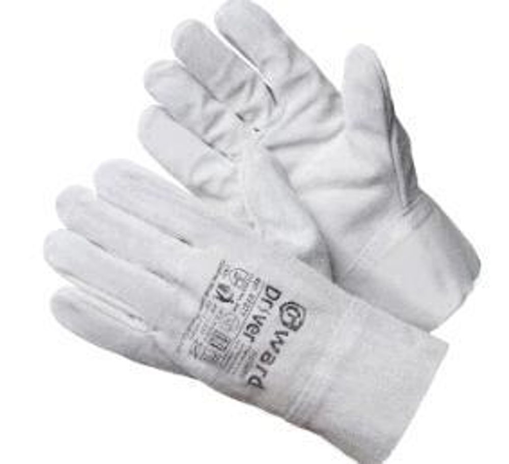 Перчатки спилковые Серые  б/подкладки  раз.10(XL) /Gward Driver