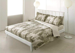 Постельное белье 2 спальное евро Roberto Cavalli Giaguaro серое