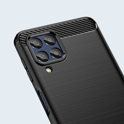 Мягкий чехол в стиле карбон для Samsung Galaxy M53 5G, серия Carbon от Caseport