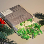 Гирлянда электрическая "Елочка новогодняя" 2м, 20 ламп LED, 1 режим, на батарейках, теплый бел.свет