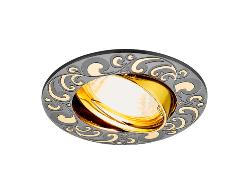 Встраиваемый точечный светильник 710 GU/G черный/золото MR16