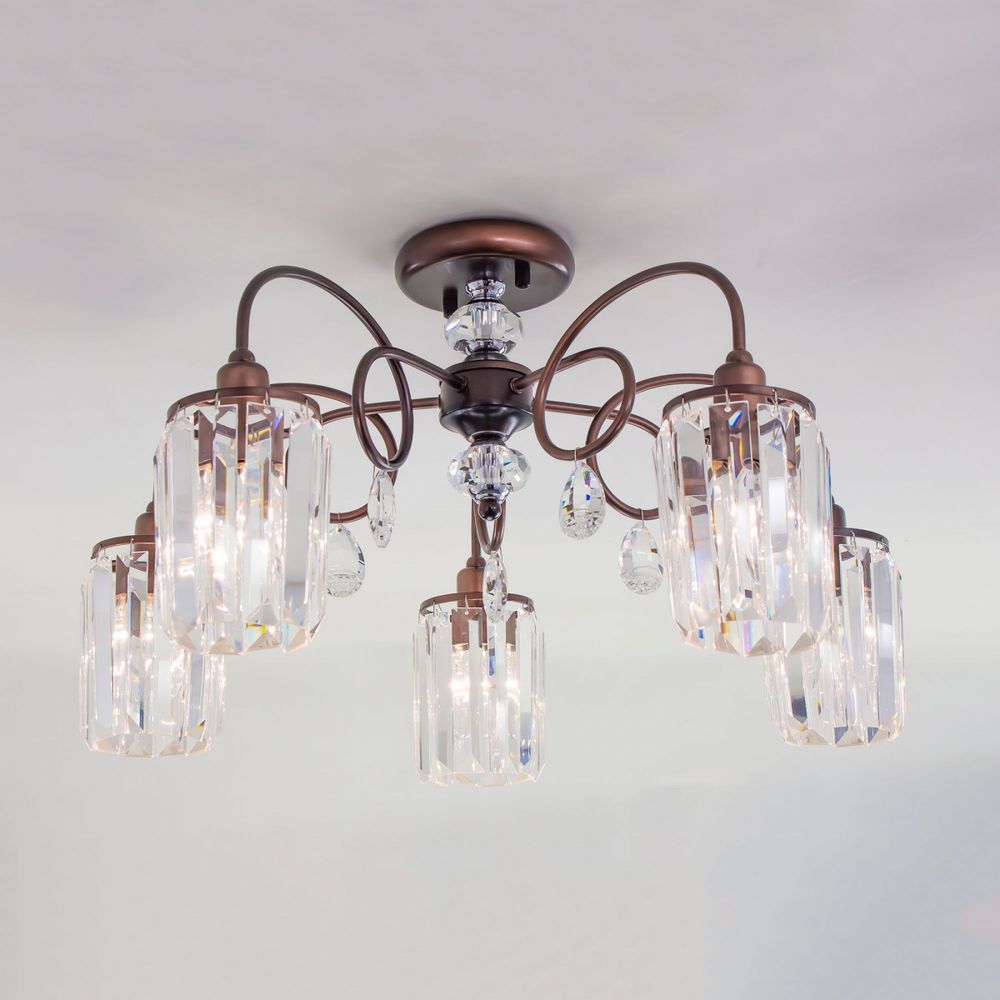 Citilux Синди CL330153 Люстра хрустальная Коричневая