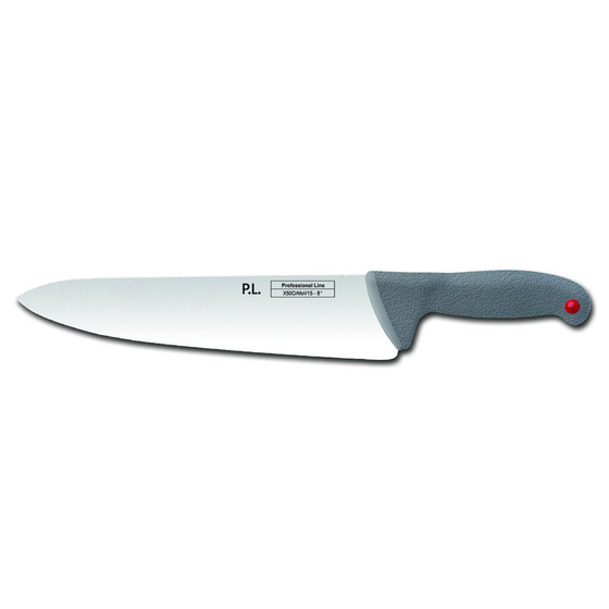 Нож поварской 30 см с цветными кнопками   серая ручка P.L. Proff Cuisine