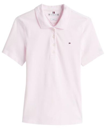 Женское поло Tommy Hilfiger 1985 Slim Pique Short Sleeves - Розовый