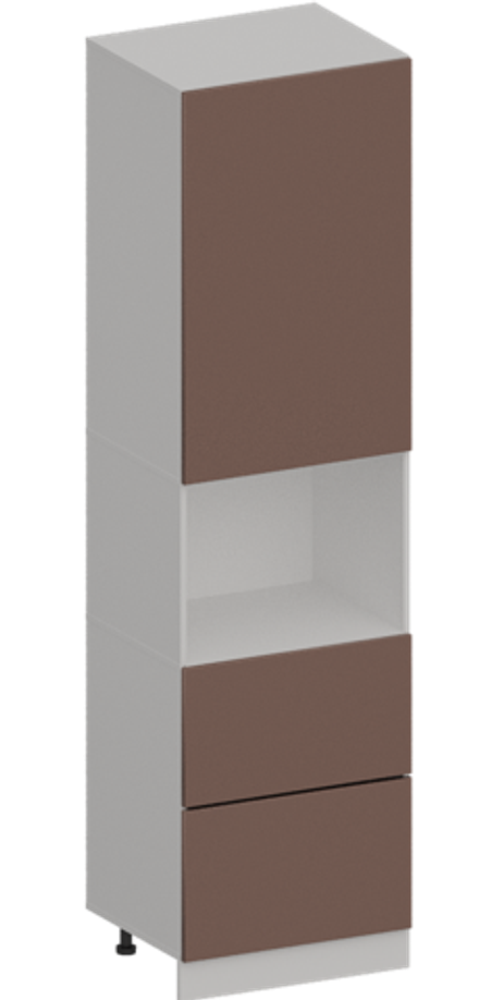 Кухня Модуль ШП2Я 600 Графит / Пудрово-розовый