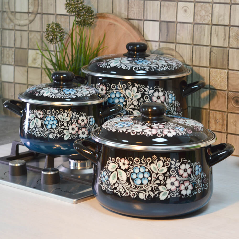 Набор кастрюль "Вологодский сувенир"