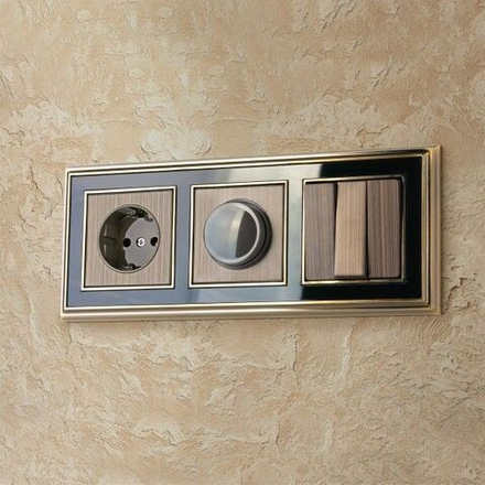 Набор клавиш для выключателя трехклавишного (бронзовый)