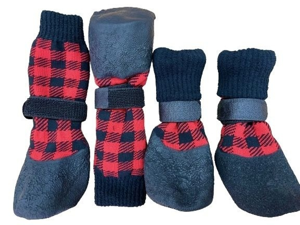 Pet Fashion Носки ТЕРМО. антилед. (липа, кнопка), красно-черные