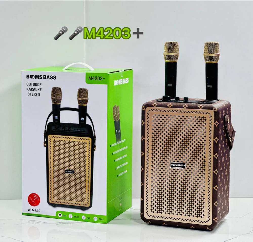Беспроводная колонка-караоке Booms Bass M4203+ Stereo
