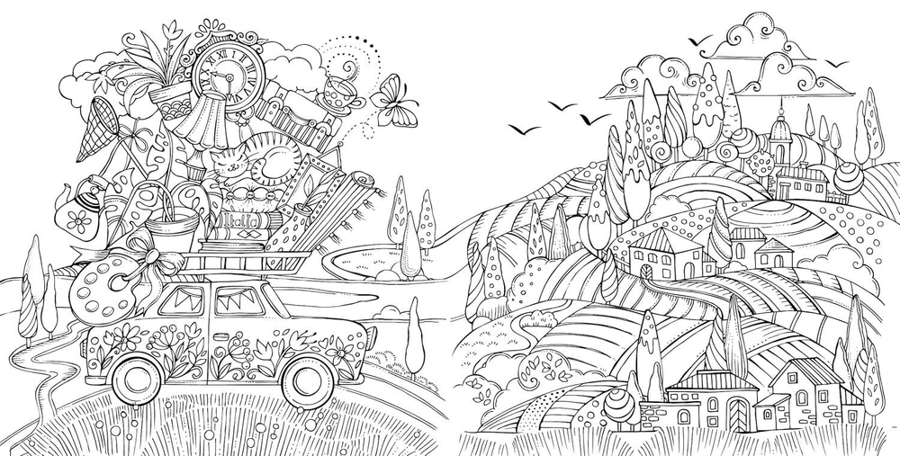 Meine Reise durch Europa. Rita Berman. Coloring book