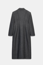 Мантеко шерстяной пальто, облегающий силуэт, ZW COLLECTION LIMITED EDITION