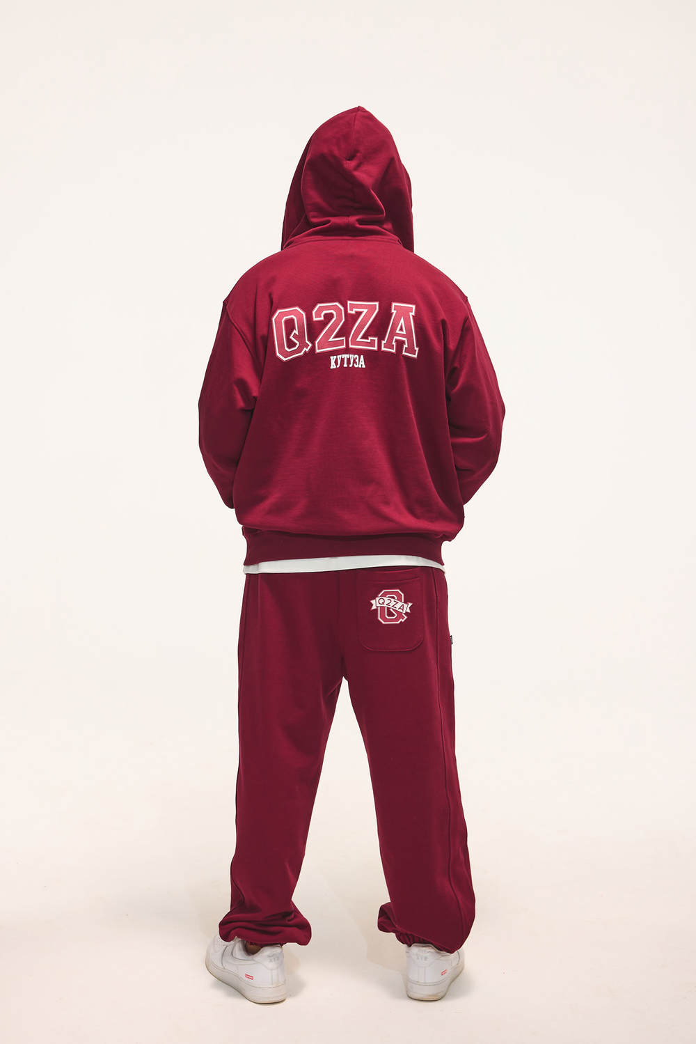 Джоггеры Q2ZA People oversize (бордо)