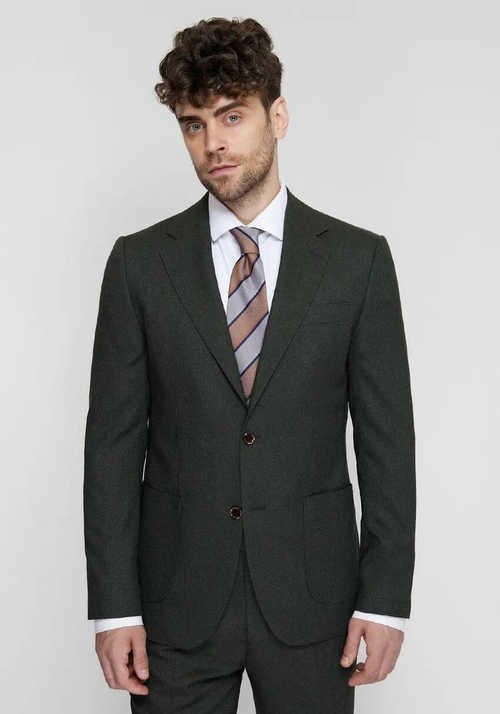 Мужской классический костюм двойка (темно зеленый) А16