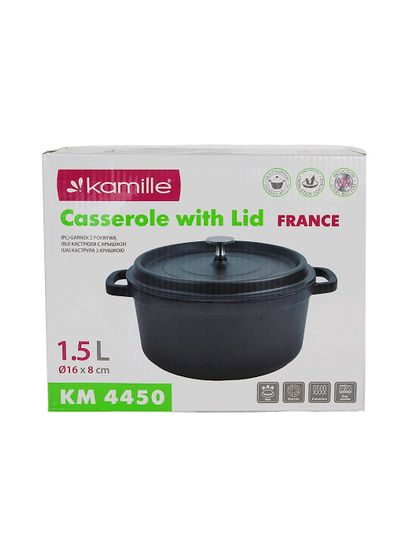 Кастрюля 1,5 л. Kamille KM 4450 серия FRANCE из литого алюминия с антипригарным покрытием