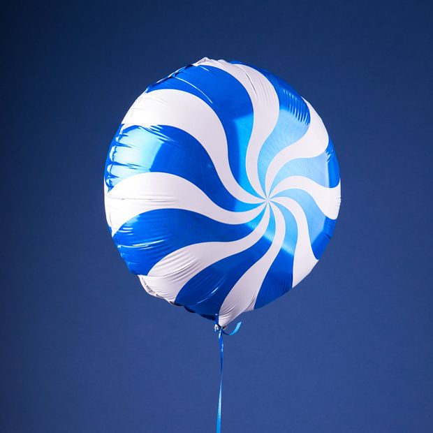 F Шар Круг Синий Леденец конфета 18" / 46 см (БГ-15)