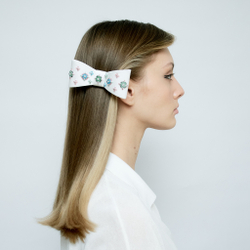 Бант-бабочка "Калейдоскоп" с голубым декором