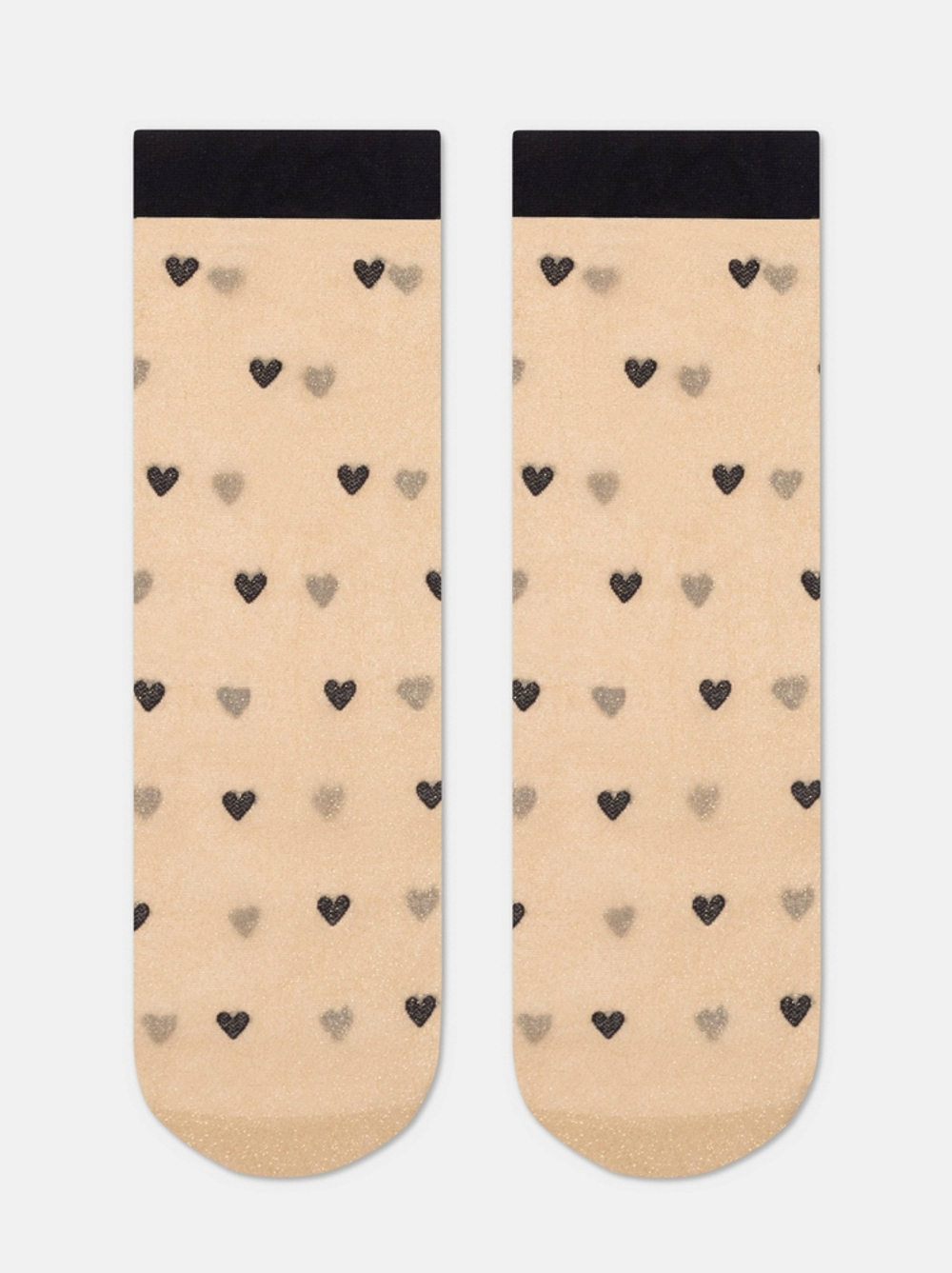 CONTE FANTASY Сияющие носки с объемными рисунками «Hearts»