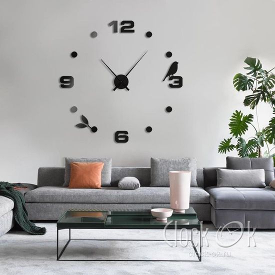 Настенные 3D часы Spring