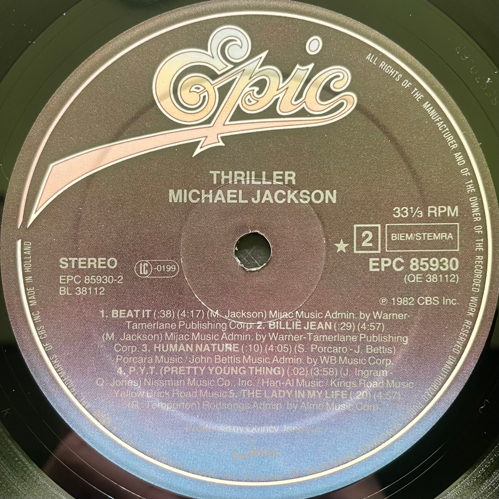 Michael Jackson - Thriller (Голландия 1982г.)