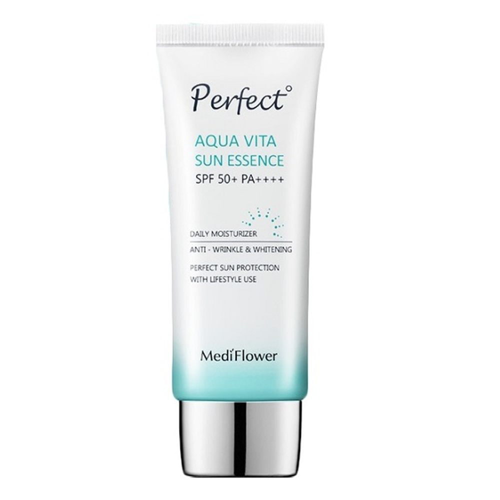 Эссенция увлажняющая солнцезащитная SPF50+ PA++++ Medi Flower Perfect Aqua Vita Sun Essence