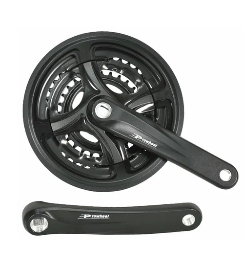 Шатуны-система Prowheel, 3ск., 22/32/42 зуб., 1/2"х3/32",сталь с защитой; шатуны 170мм, алюминий, резьба 9/16", под квадрат, черные (10)