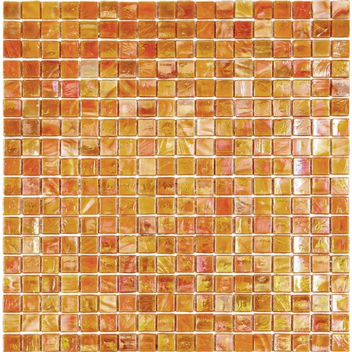 NB-OR805 Мозаика одноцветная чип 15 стекло Alma Mono Color оранжевый квадрат глянцевый перламутр