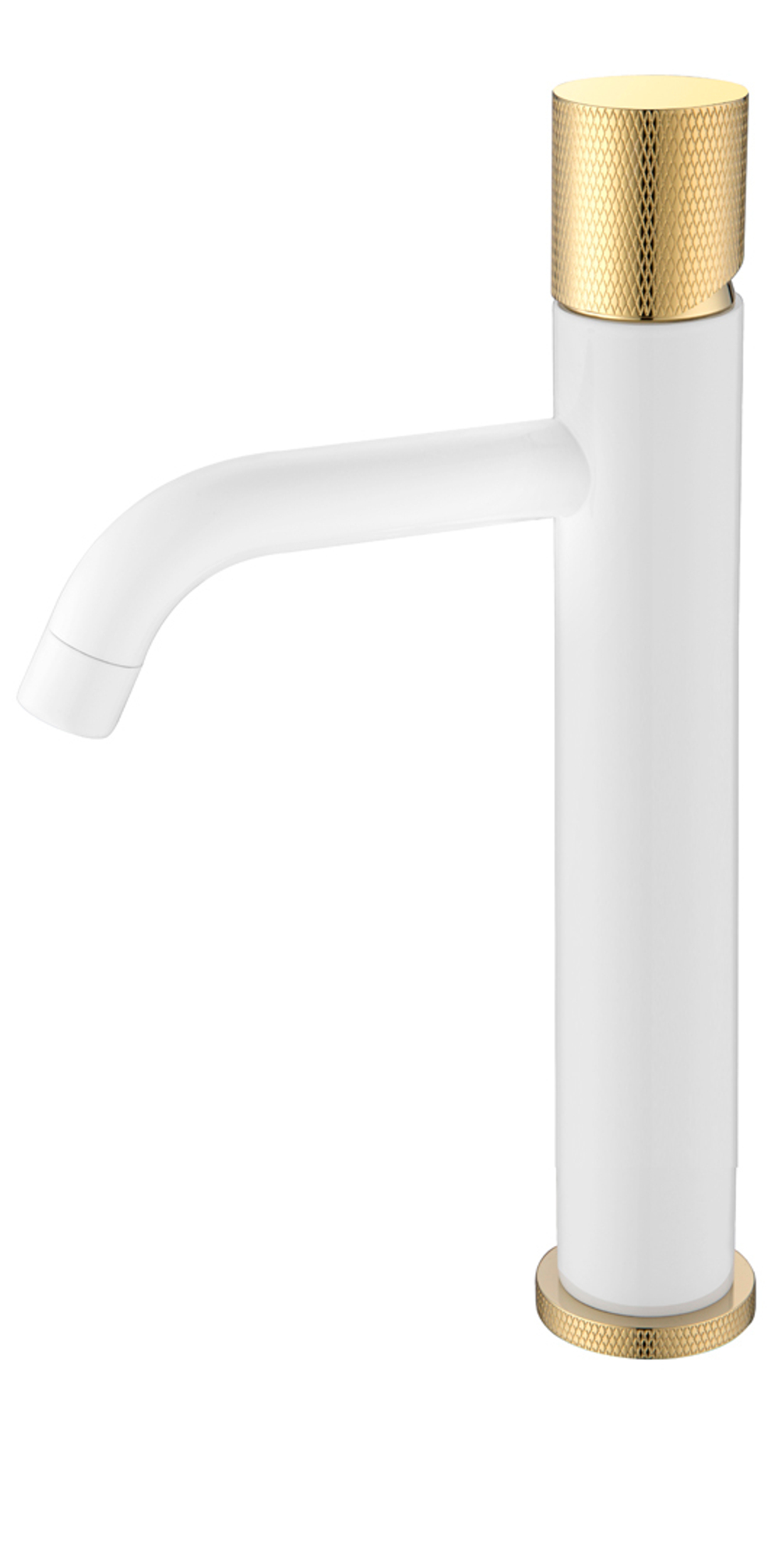 Boheme Смеситель STICK для умыв. выс. WHITE TOUCH GOLD_Комплект