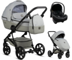 Детская коляска Tutis Viva 5 Plus Essential 2024 3 в 1 с автокреслом Elo Lux EduSky Black 1452058 Crystal