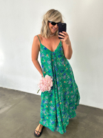 Летний сарафан на бретелях миди в цветок 5