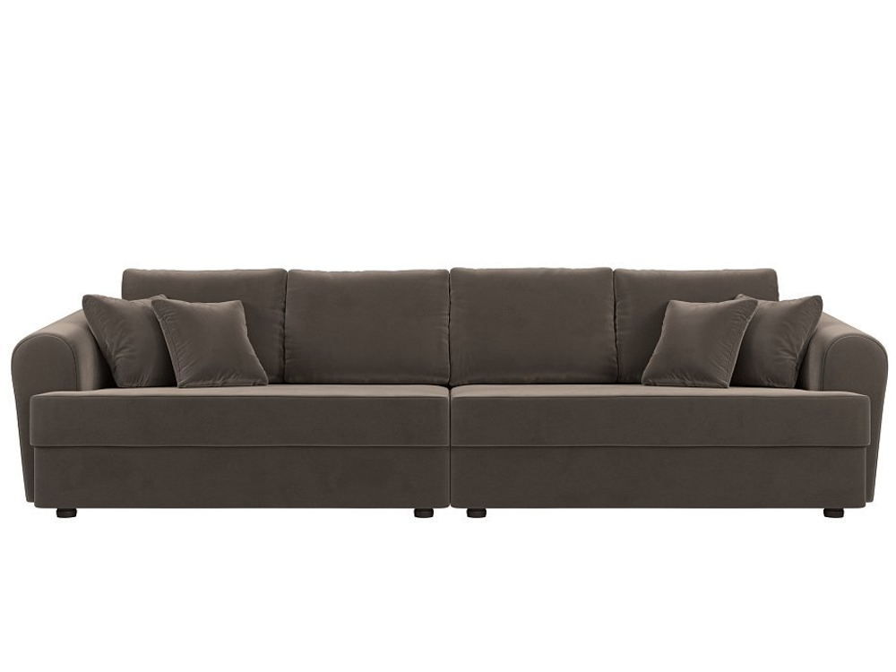 Диван прямой Милтон, Коричневый, Велюр, 100655