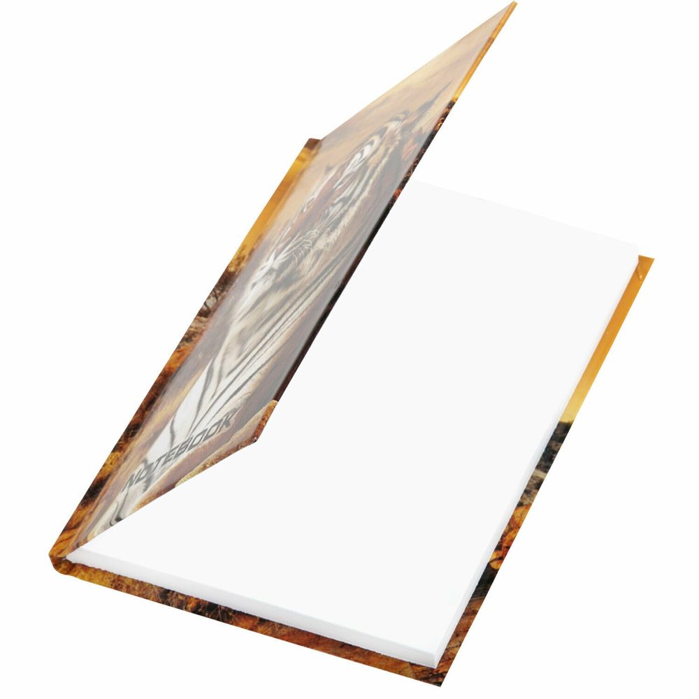 Блокнот МАЛЫЙ ФОРМАТ (110х147 мм) А6, 80 л., твердый переплет, ламинированная обложка, клетка, STAFF, "Тигровый", 120949