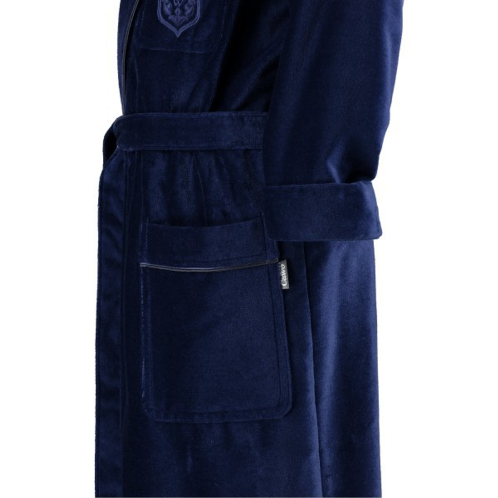 Халат велюровый мужской Cawo 3799 синий