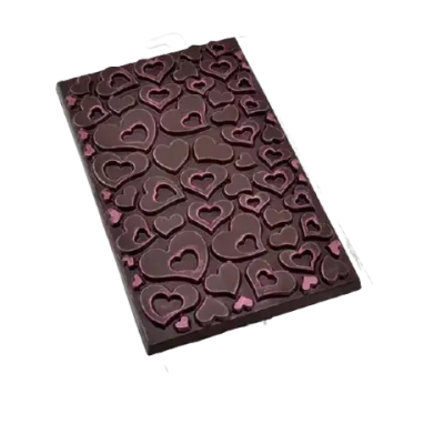 Форма для шоколада "Плитка в сердечках"