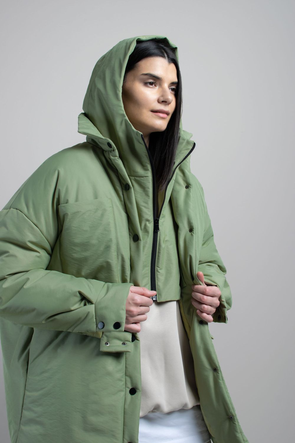 Капюшон-манишка Alexandra Talalay AH001 фисташковый