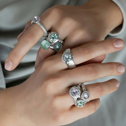 Кольцо Qudo FIRENZE 18 (S) Light Grey 107000/40-5223 18 размер 18