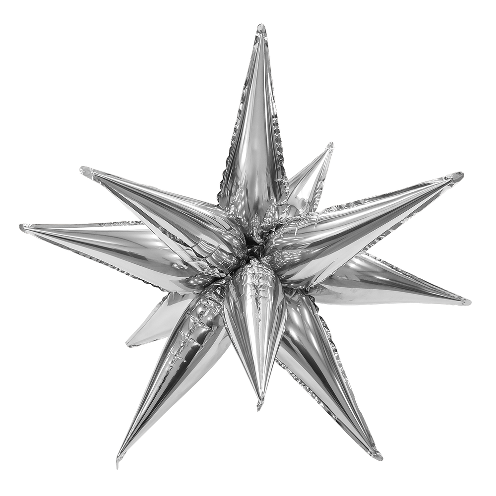 Ag 3D (41&#39;&#39;/104 см) Звезда, Составная, Серебро, 1 шт. в уп.
