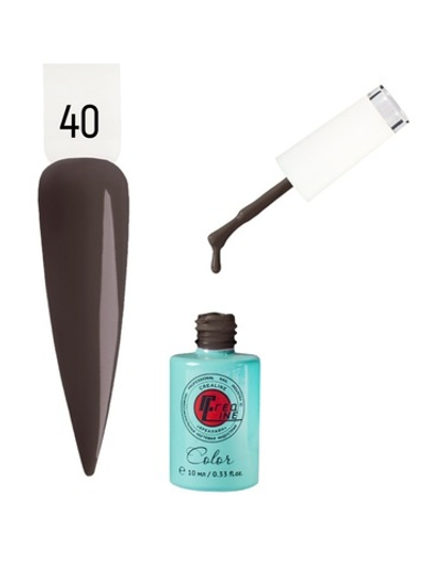 Гель-лак UV тон 040 темно-коричнево-бежевый 10 мл