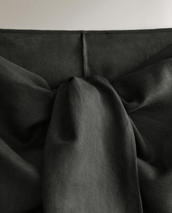 ZARA HOME КОРОТКОЕ ЛЬНЯНОЕ ПАРЕО, СЕРЫЙ