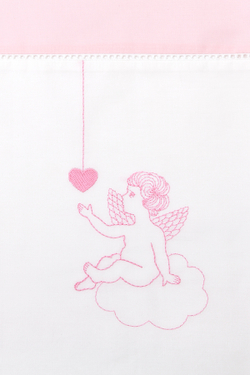 Детское постельное белье в кроватку Luxberry Angels розовое Португалия