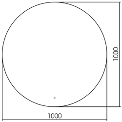 Зеркало Abber Mond 100 AG6203SL-1.0 с подсветкой с сенсорным выключателем и диммером