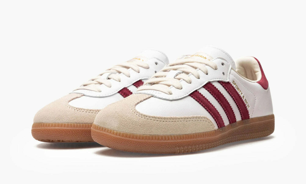 Adidas Samba OG "Sporty & Rich White Collegiate Burgundy"