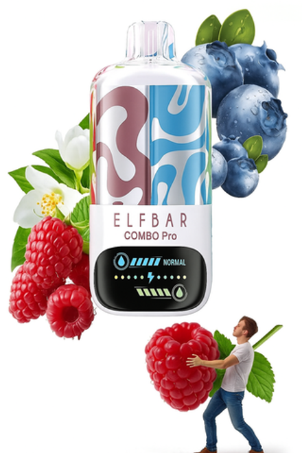 ELFBAR Combo Pro 30000 – Jasmine Raspberry / Blueberry Ice (5% nic)