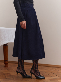 Юбка бохо вельветовая миди