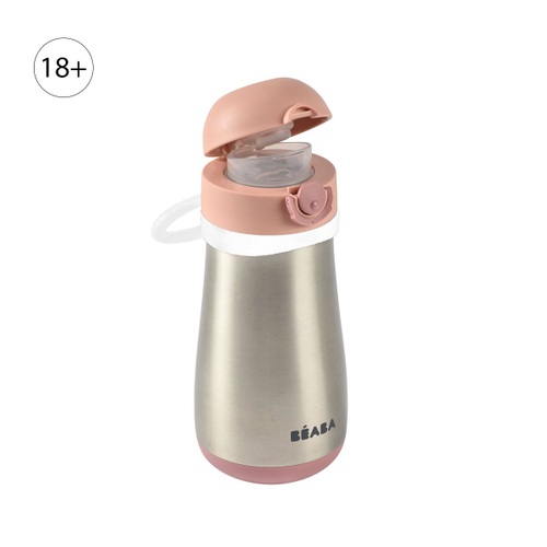 Поильник термос с носиком BEABA 350 мл розовый