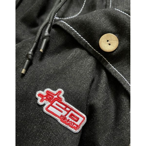 Джинсы Карго Плотные Широкие Черные - фото 4