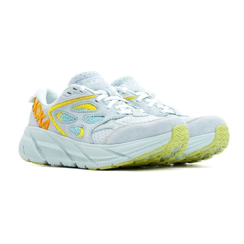 Кроссовки мужские HOKA U CLIFTON L EMBROIDERY Blue Glass / Radiant Yellow