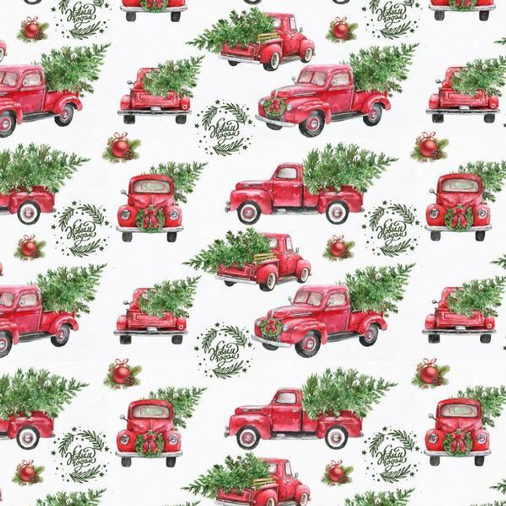 Бумага упаковочная 50х70 см «Зимнее путешествие» (1 лист)