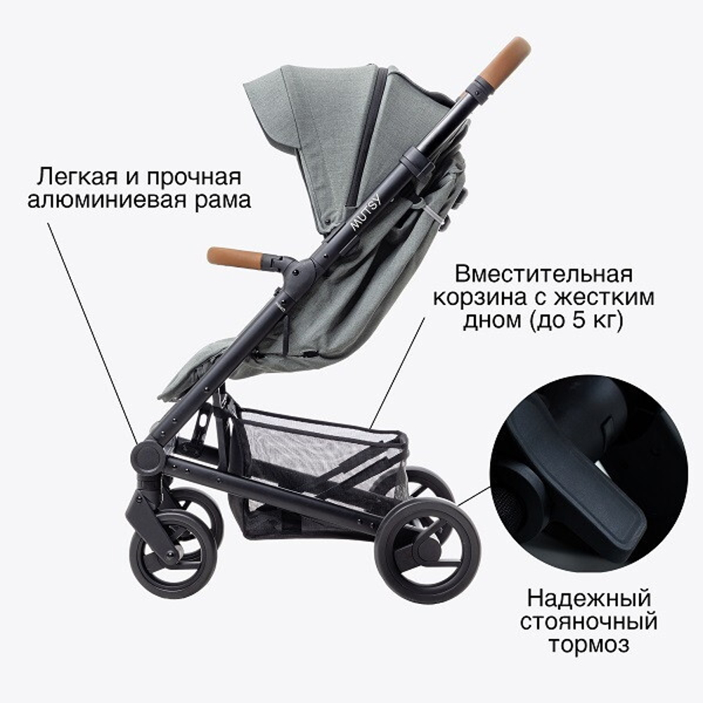Детская прогулочная коляска Mutsy Nexo Moss grey