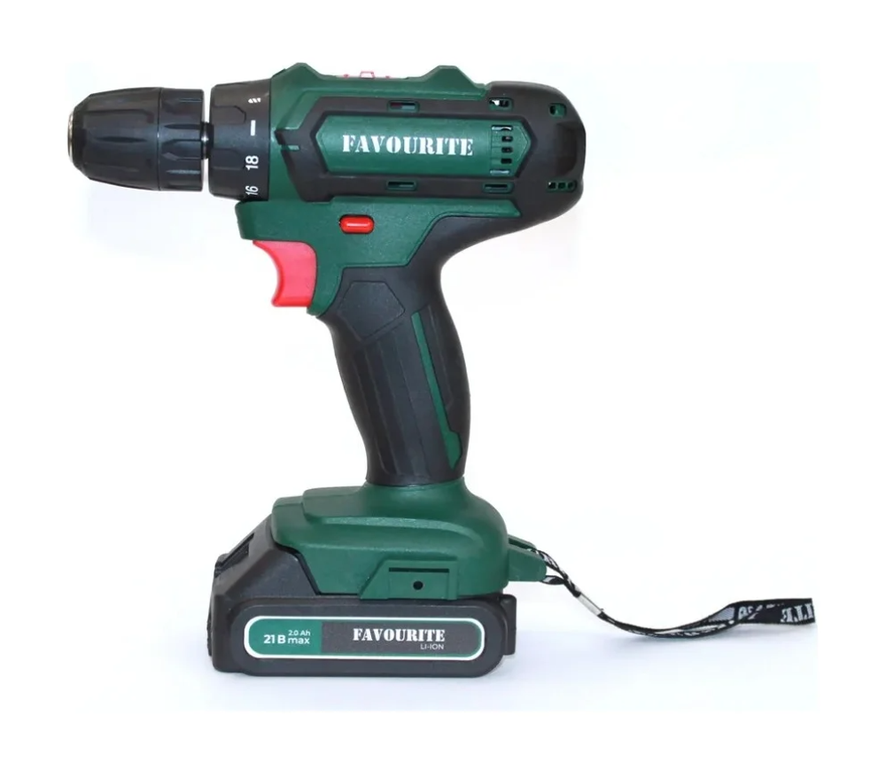Дрель-шуруповерт аккумуляторная FAVOURITE OBS 21 DC SET 21В, 2Ач, кейс 150121421