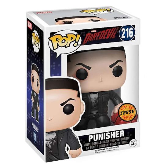 Фигурка Funko POP! Bobble Marvel Daredevil Punisher w/Chase (216) 11092 / Фигурка Фанко ПОП! по мотивам сериала "Сорвиголова", Каратель ЧЕЙЗ
